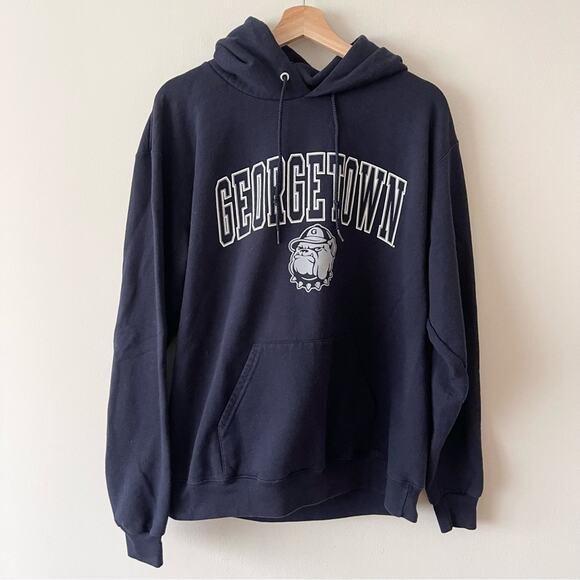 Georgetown University Navy Blue Hoodie Men’s size medium L - Picture 1 of 8